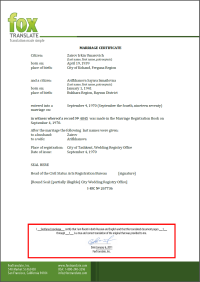 Adoption documents translated