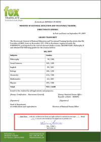Translated legal documents
